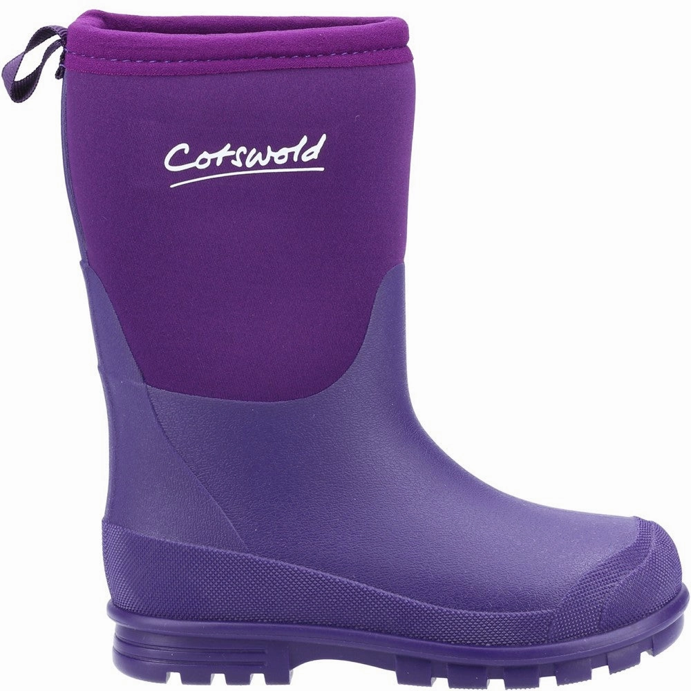 Knit Shoes Junior Hilly Neoprene Wellingtons Boots Purple